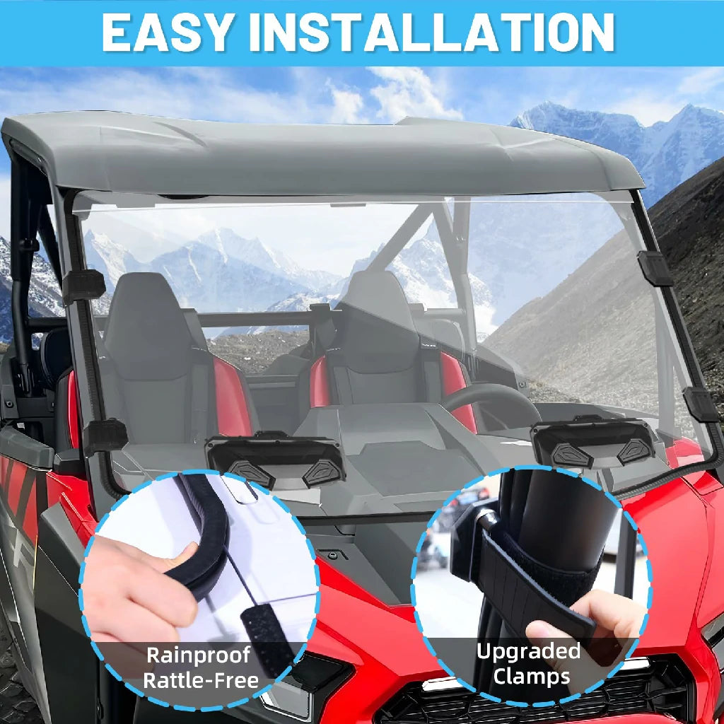 2024 rzr vented windshield installation step