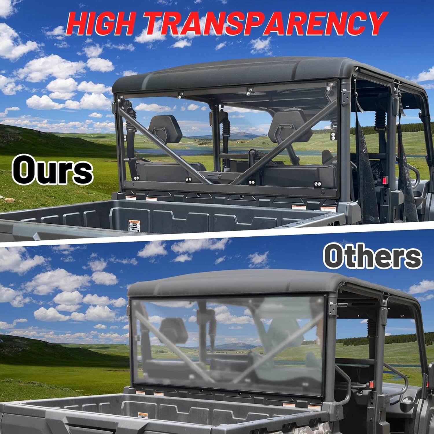 CFMOTO UForce 1000/1000 XL Rear Windshield high transparency