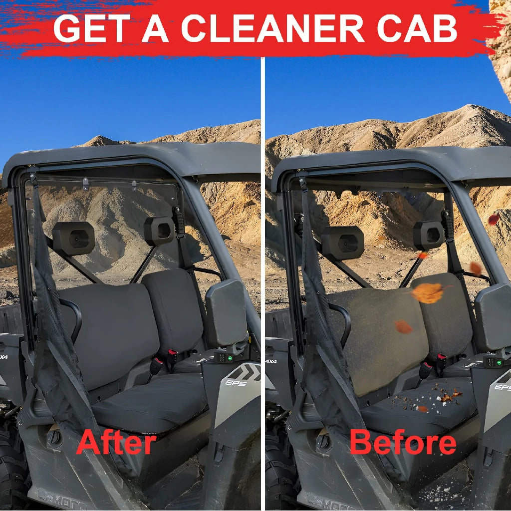 get a clearner cab after install the rear windshield 