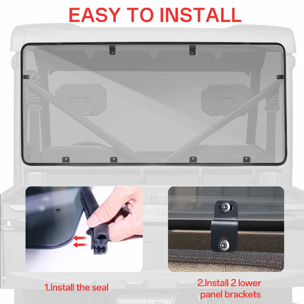 easy install step of uforce 600 rear windshiedl