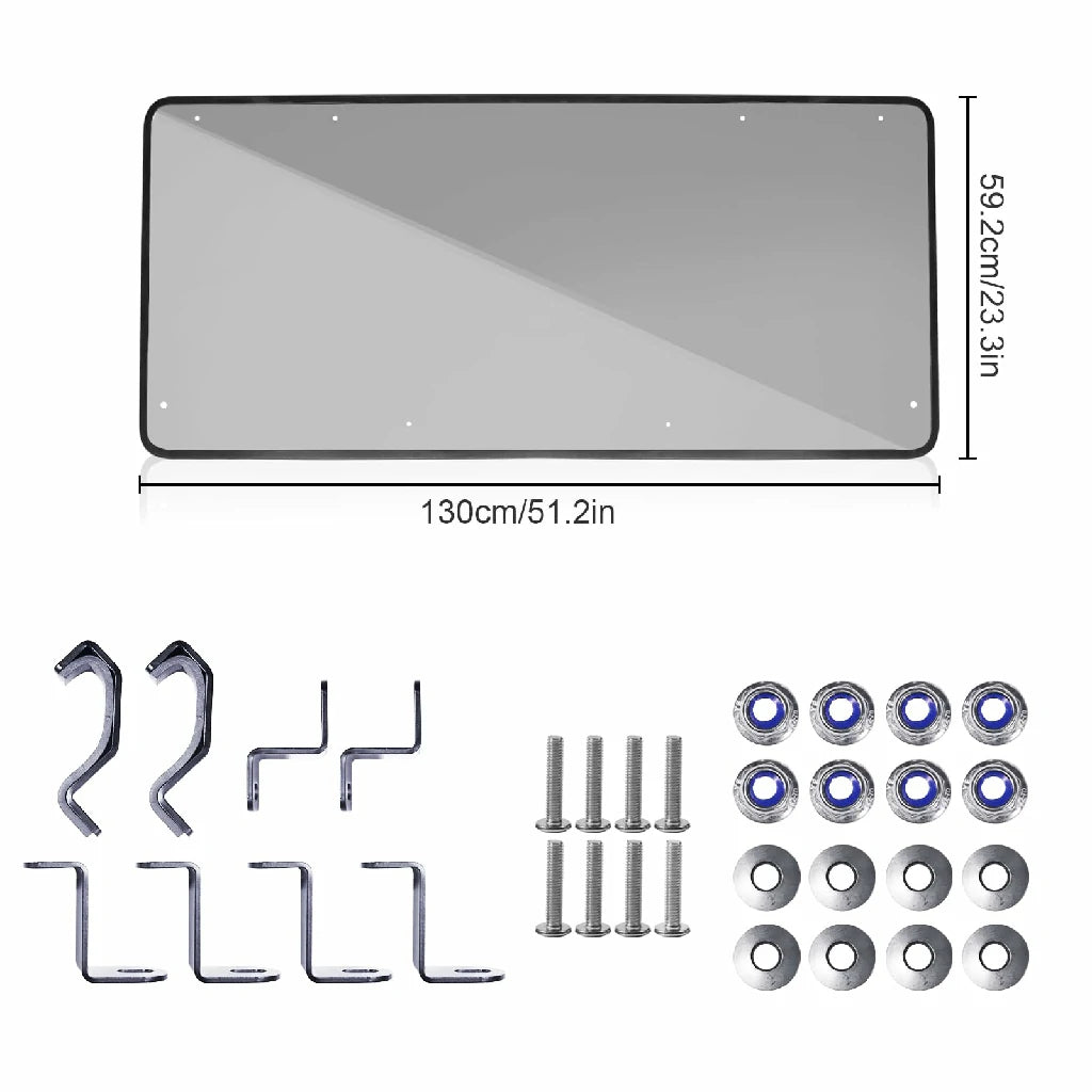 dimension and package of uforce 600 rear windshield 