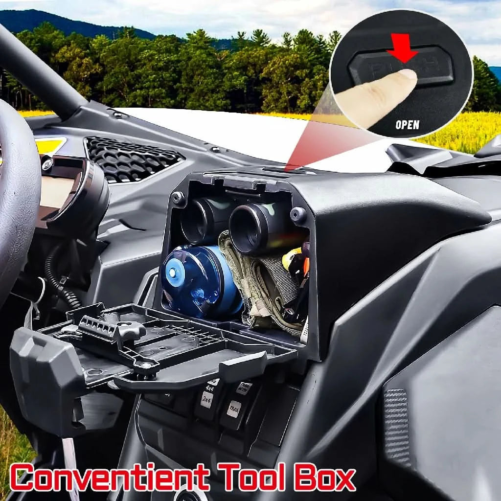 can-am x3 tablet holder has storage