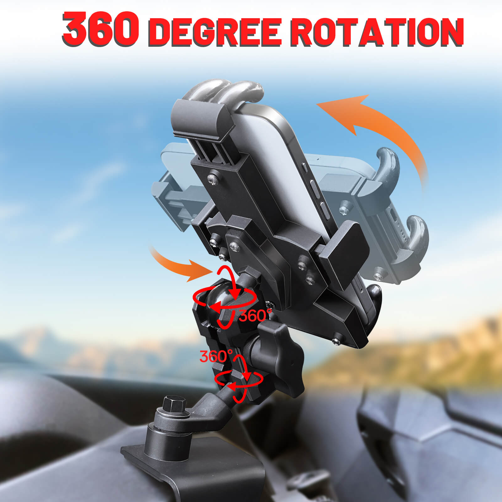 Can-Am phone mount 360 degree rotation