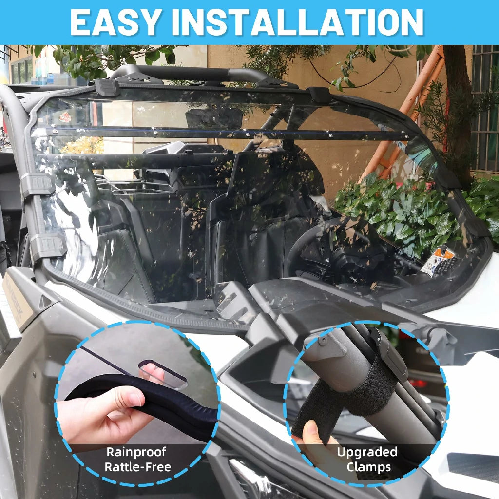 easy installation of can am x3 full windshield