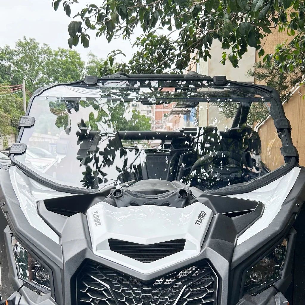 can-am maverick x3 full windshield front view