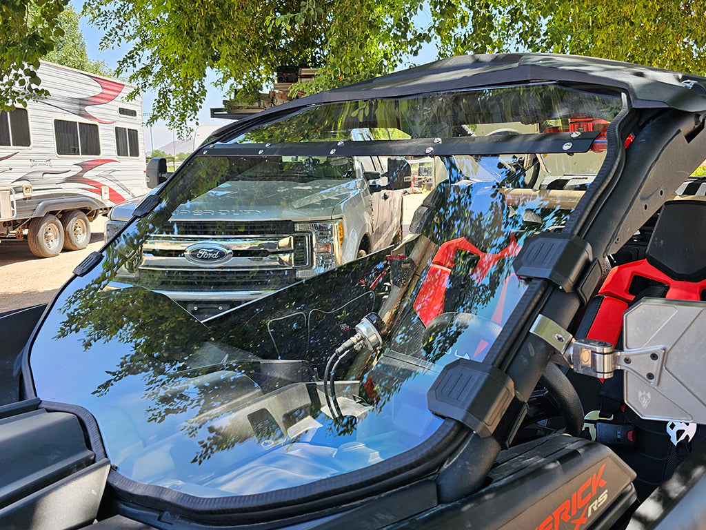 can am maverick x3 full windshield side view