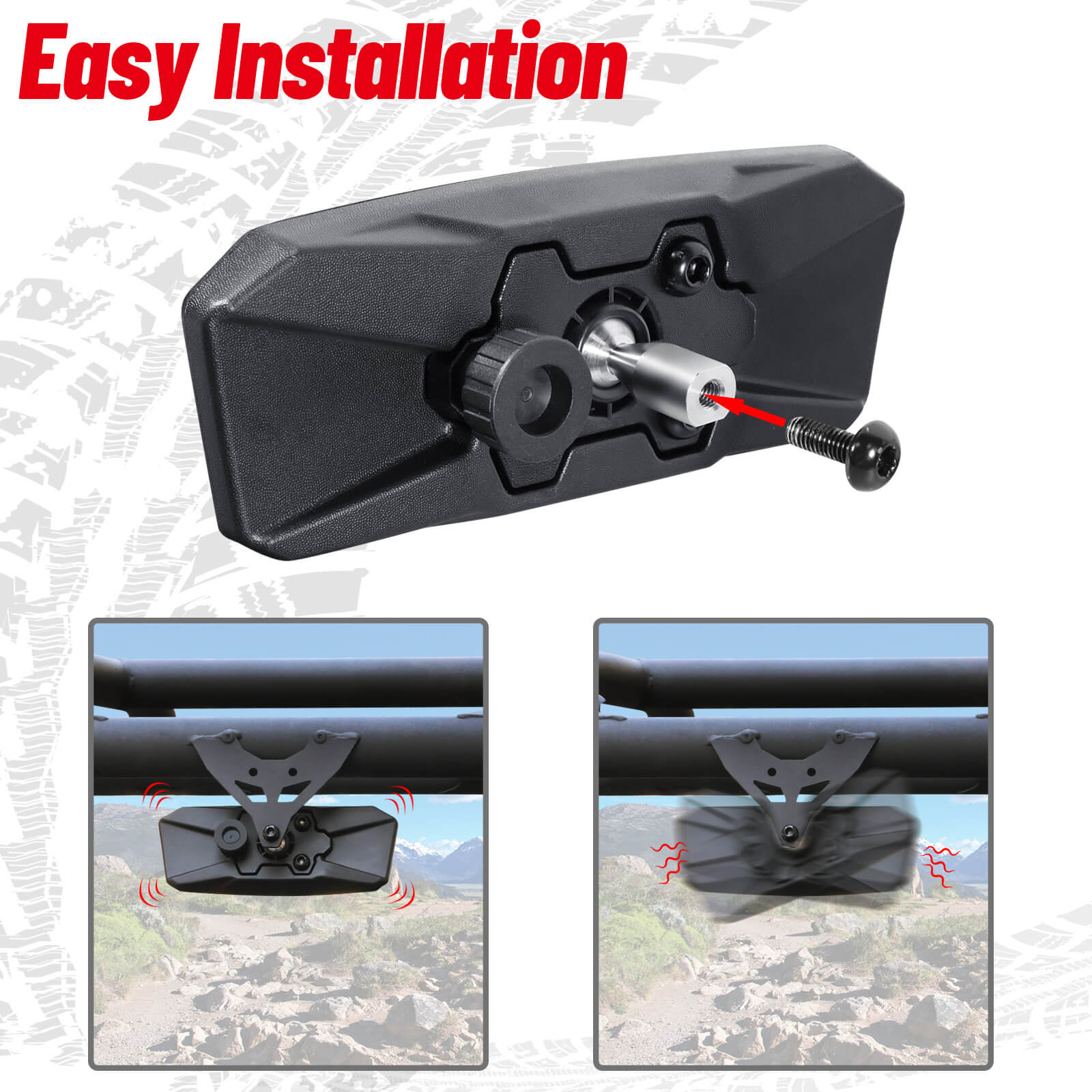 easy to install the can-am x3 rear view mirror