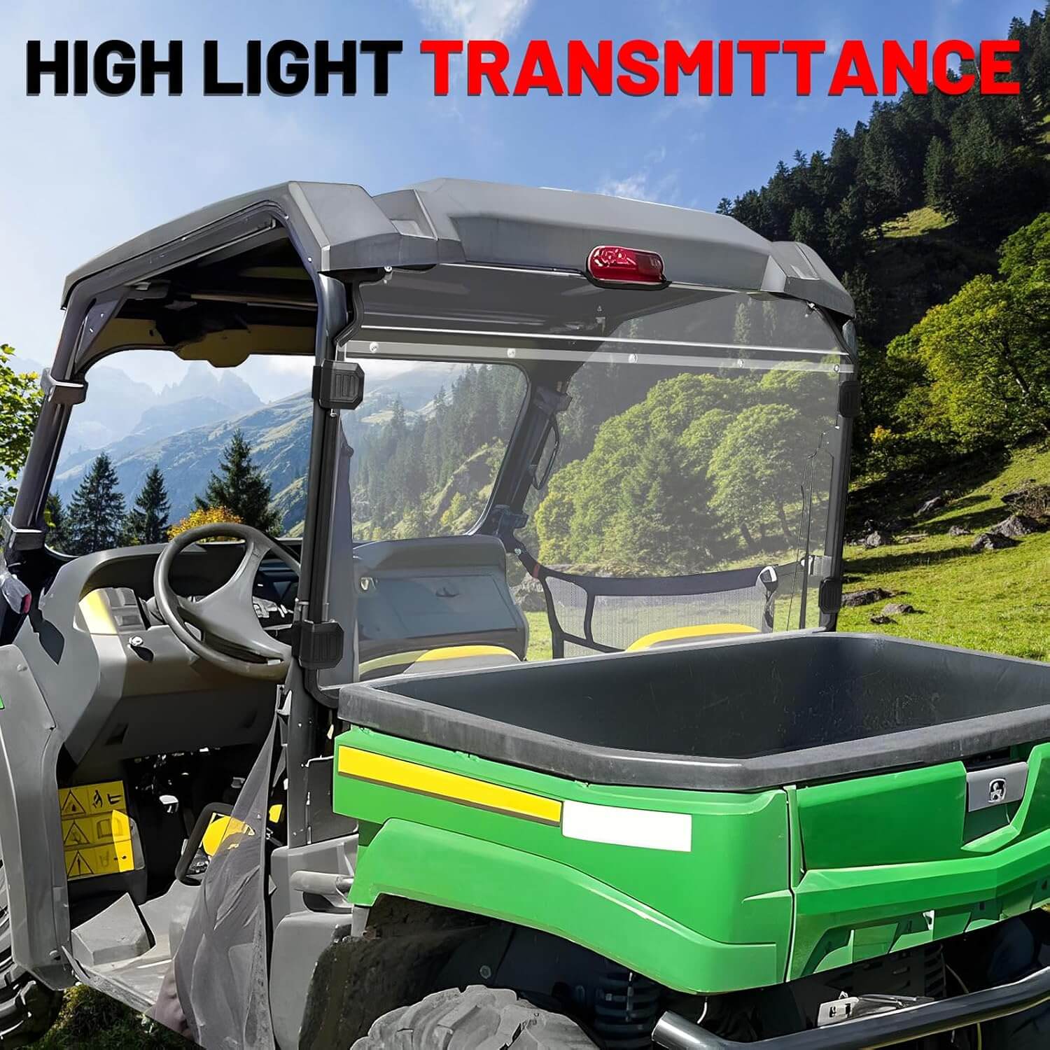 high light transmittance of Gator XUV rear windshield