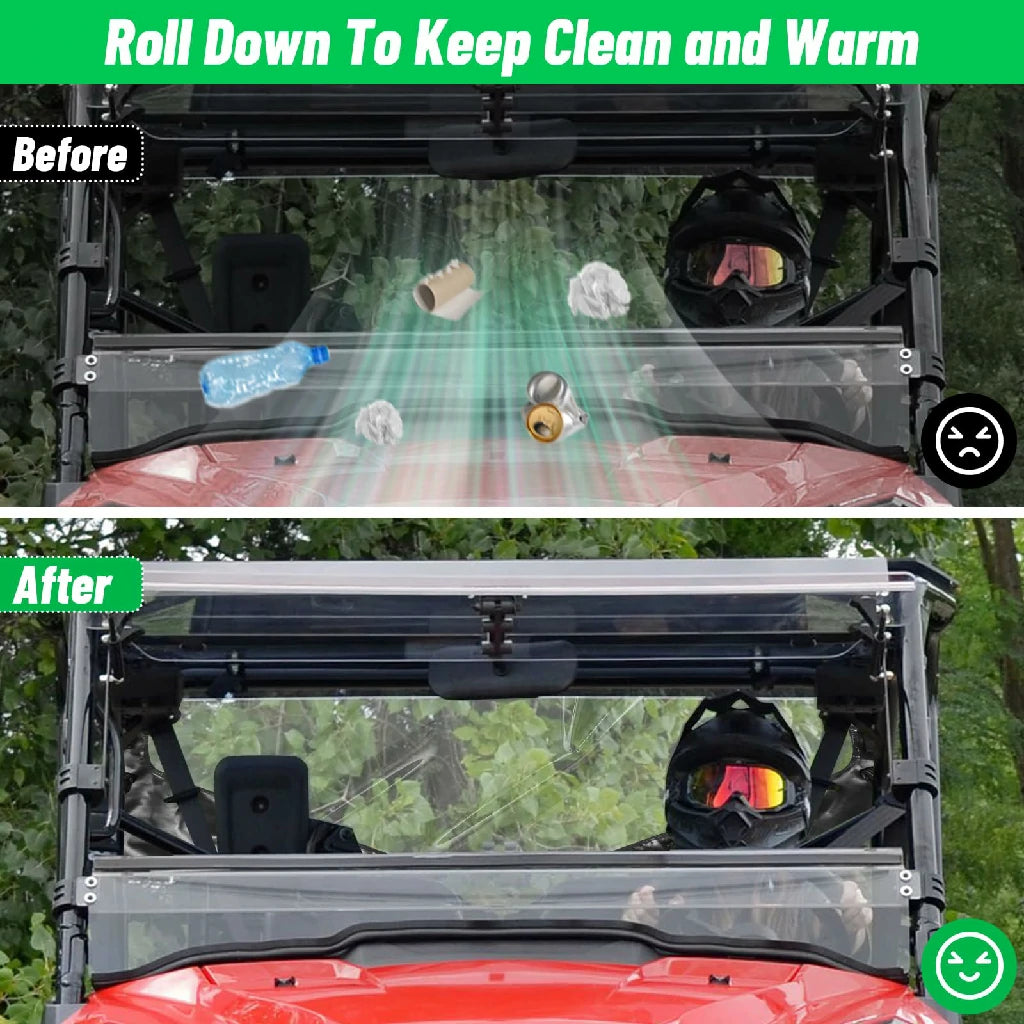 pioneer soft rear window roll down to keep clean and warm 