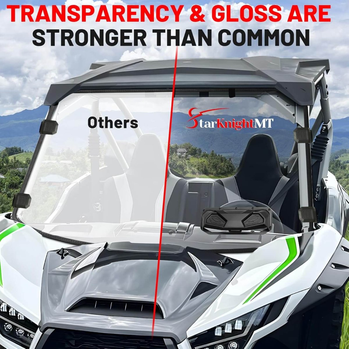 high transparency of krx 1000 ventde windshield