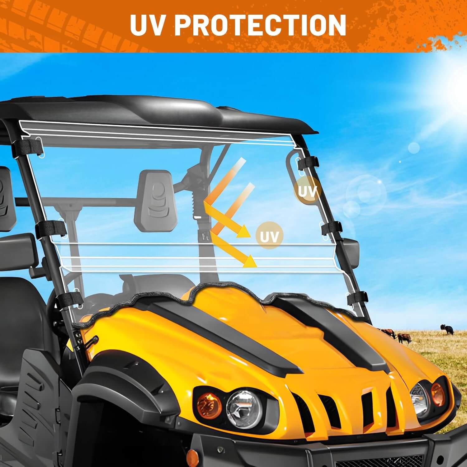 Massimo MSU 500/700 Scratch-Resistant Front Windshield UV protection