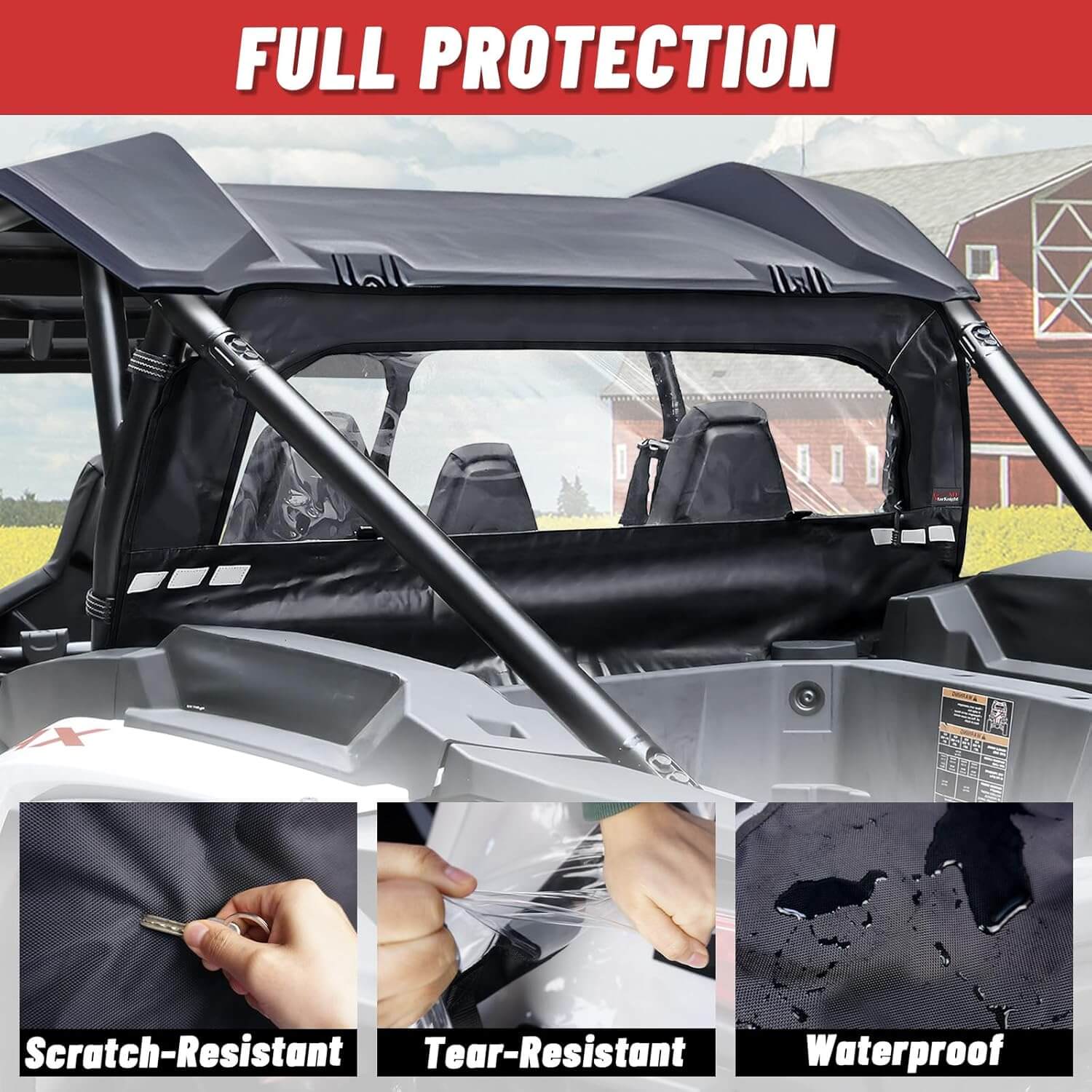 2024 rzr soft rear windshield material details