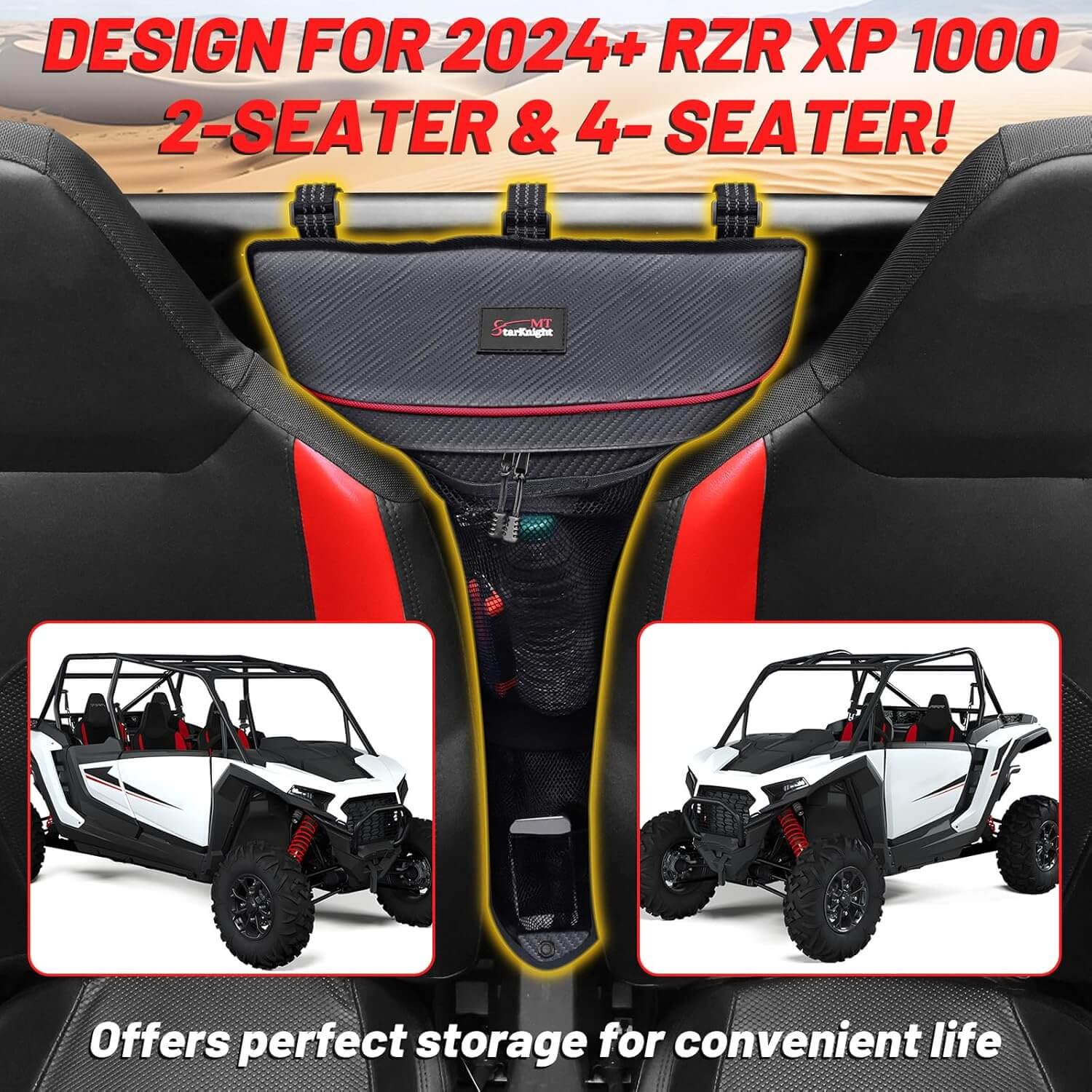 Polaris RZR XP 1000/XP 4 1000 Center Storage Bag specific design