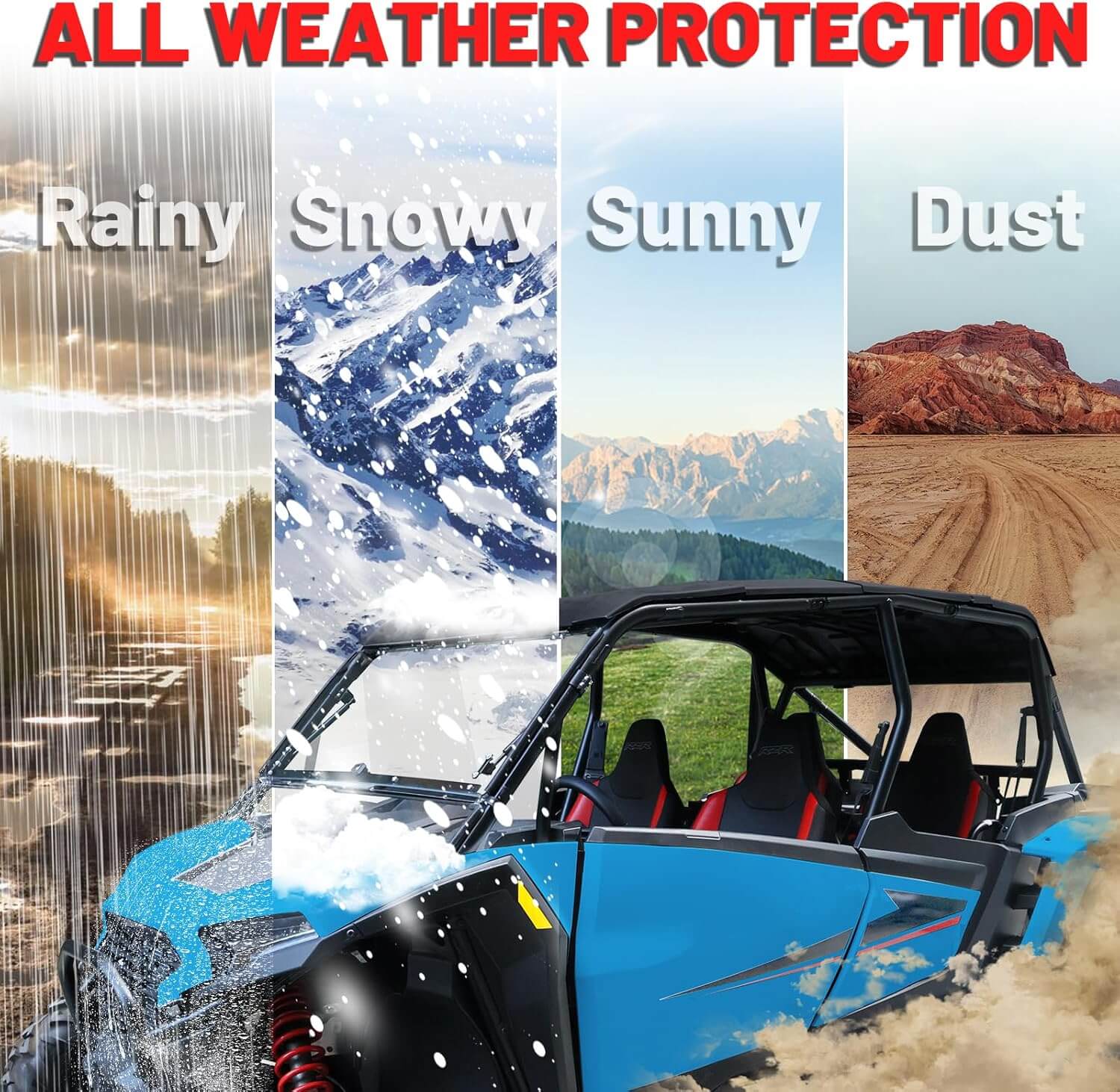 polaris rzr xp 1000 flip front windshield all weather protection