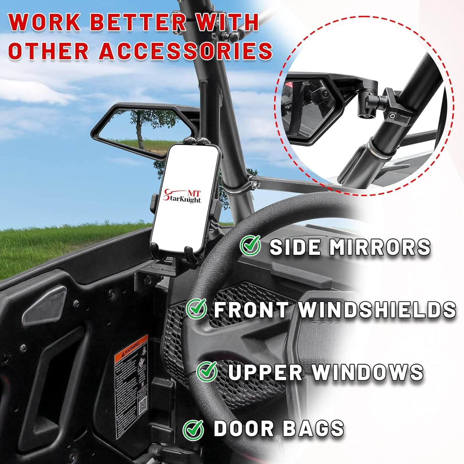 Polaris RZR XP 1000/XP 4 1000 Phone Holder compatibility