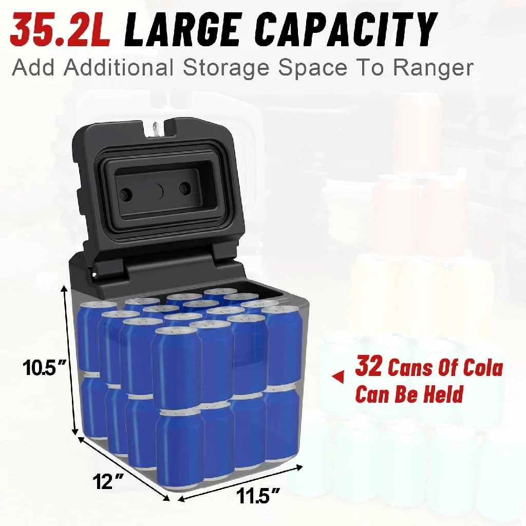 ranger under storage box have 35.2L large capacity 