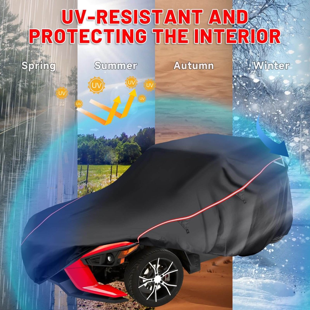 StarknightMT slingshot cover with roof  uv-resistant