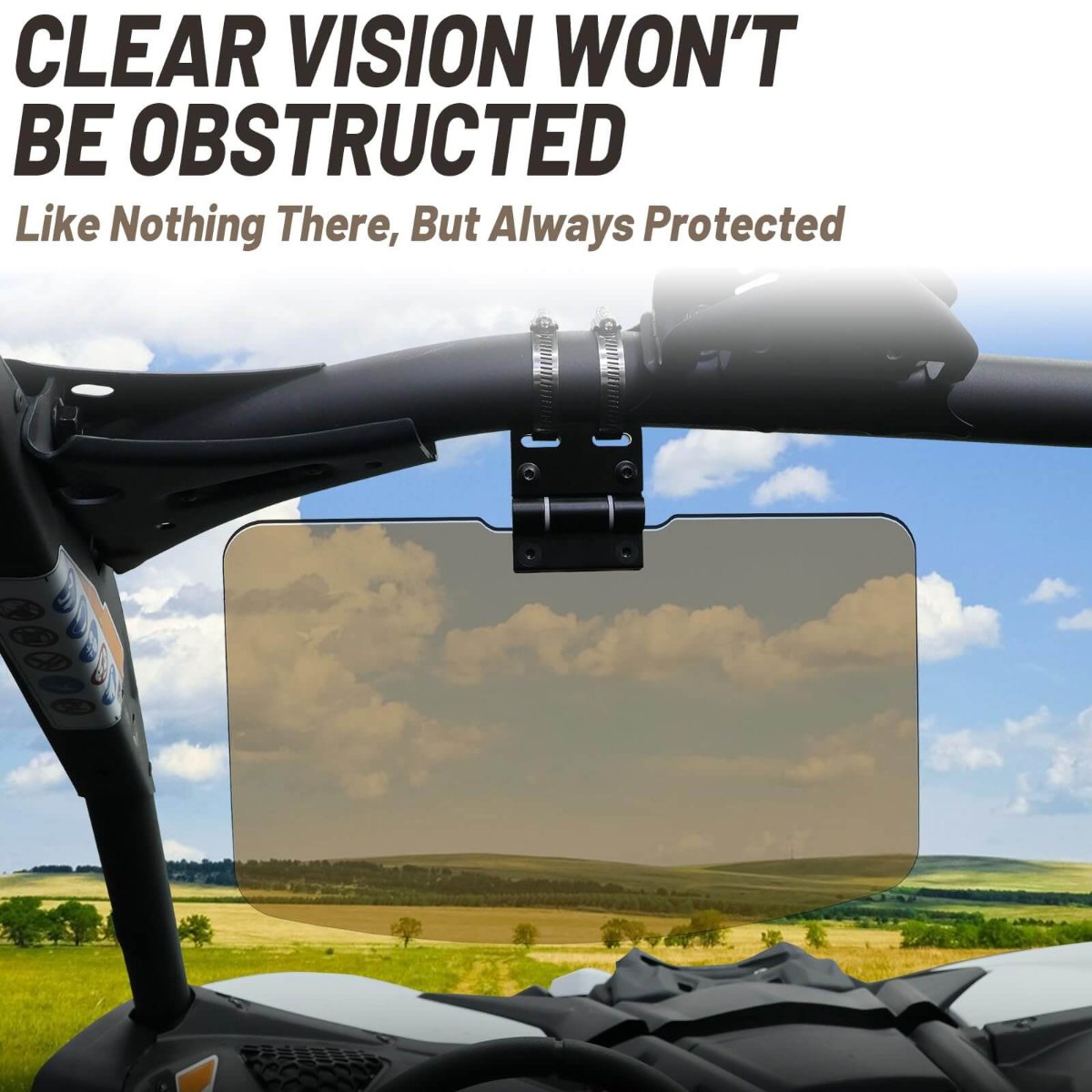 clear vison of starknightmt utv sun visor