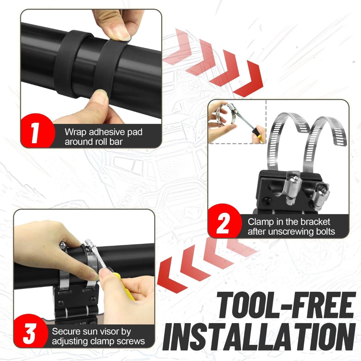 starknightmt utv sun visor installation 