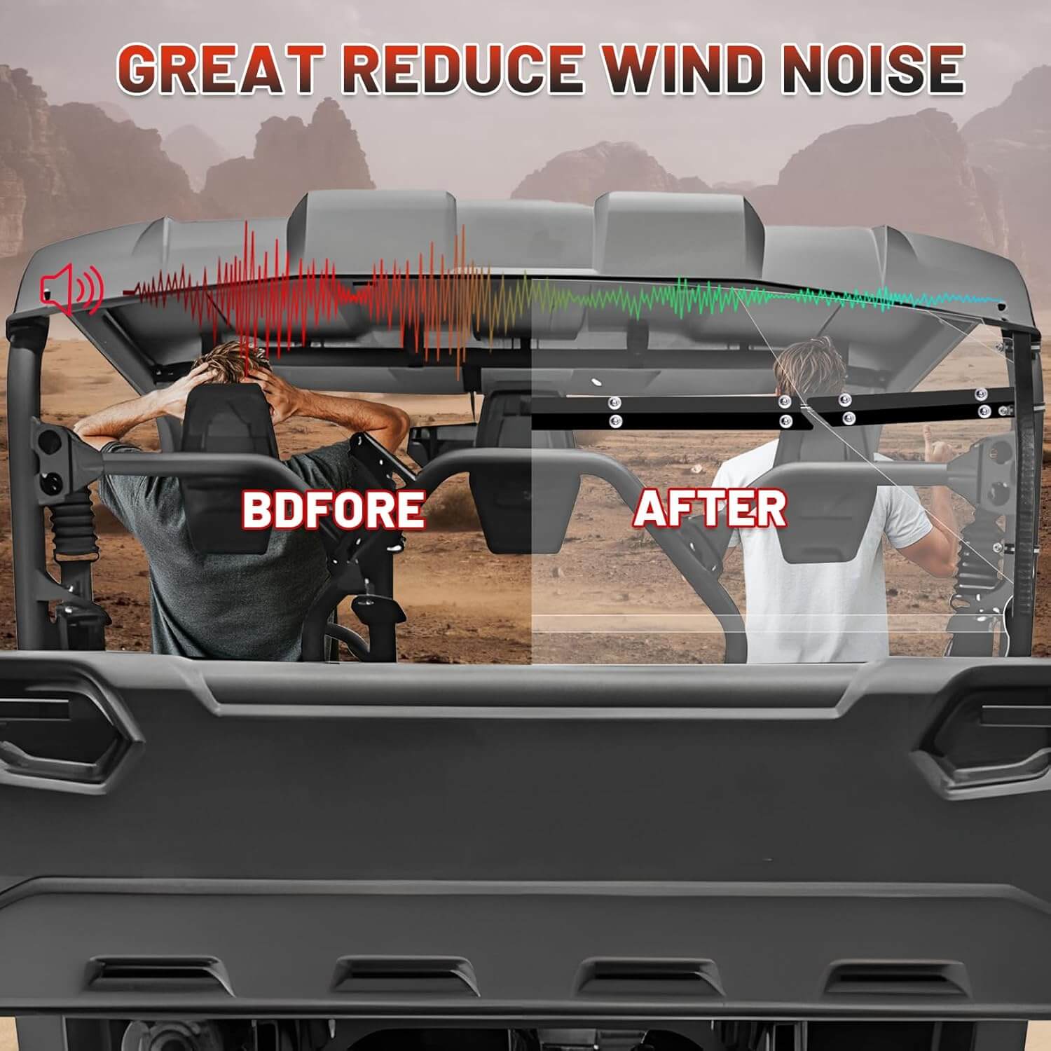 Yamaha Viking Rear Windshield noise reduction