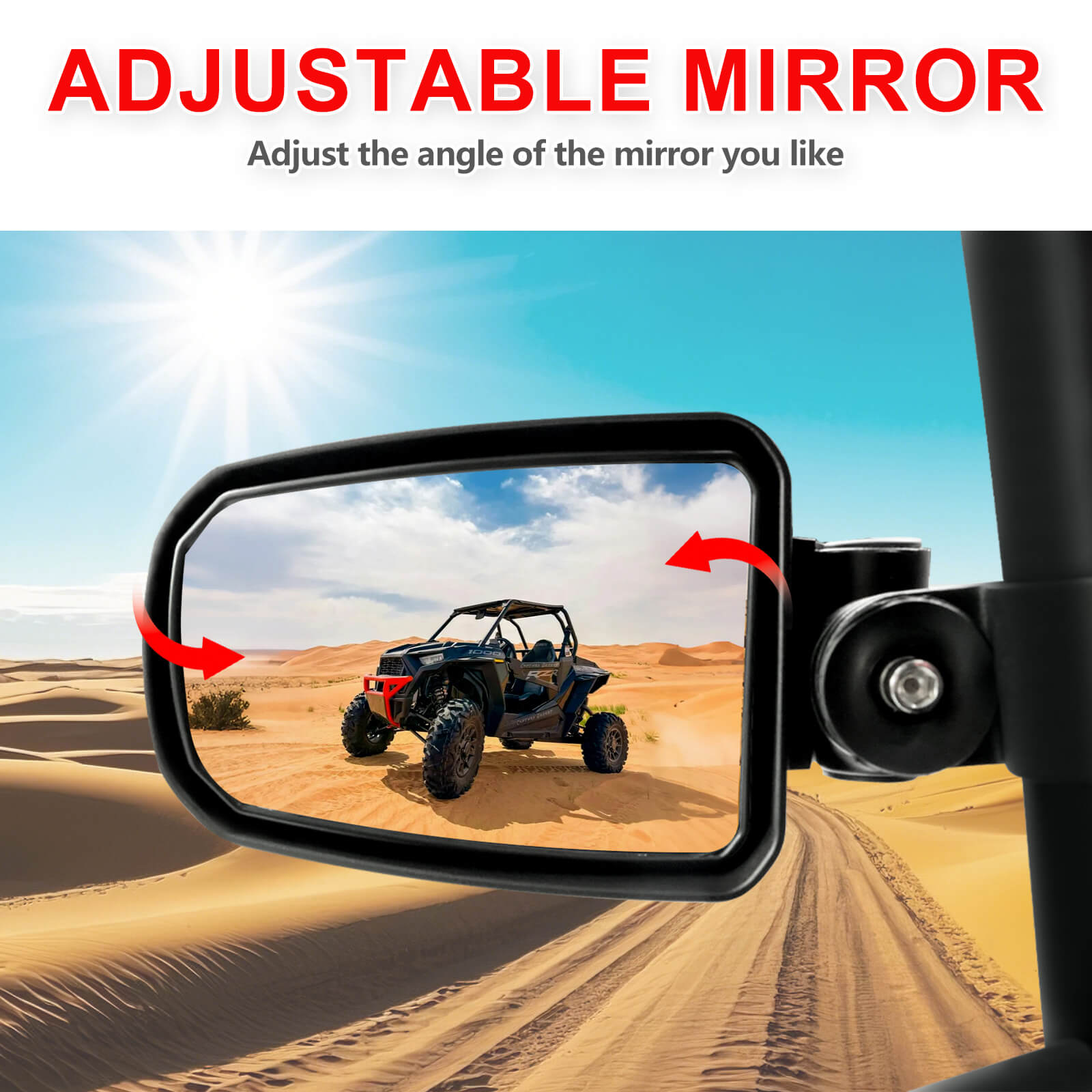 Adjust side view mirror surface angle 