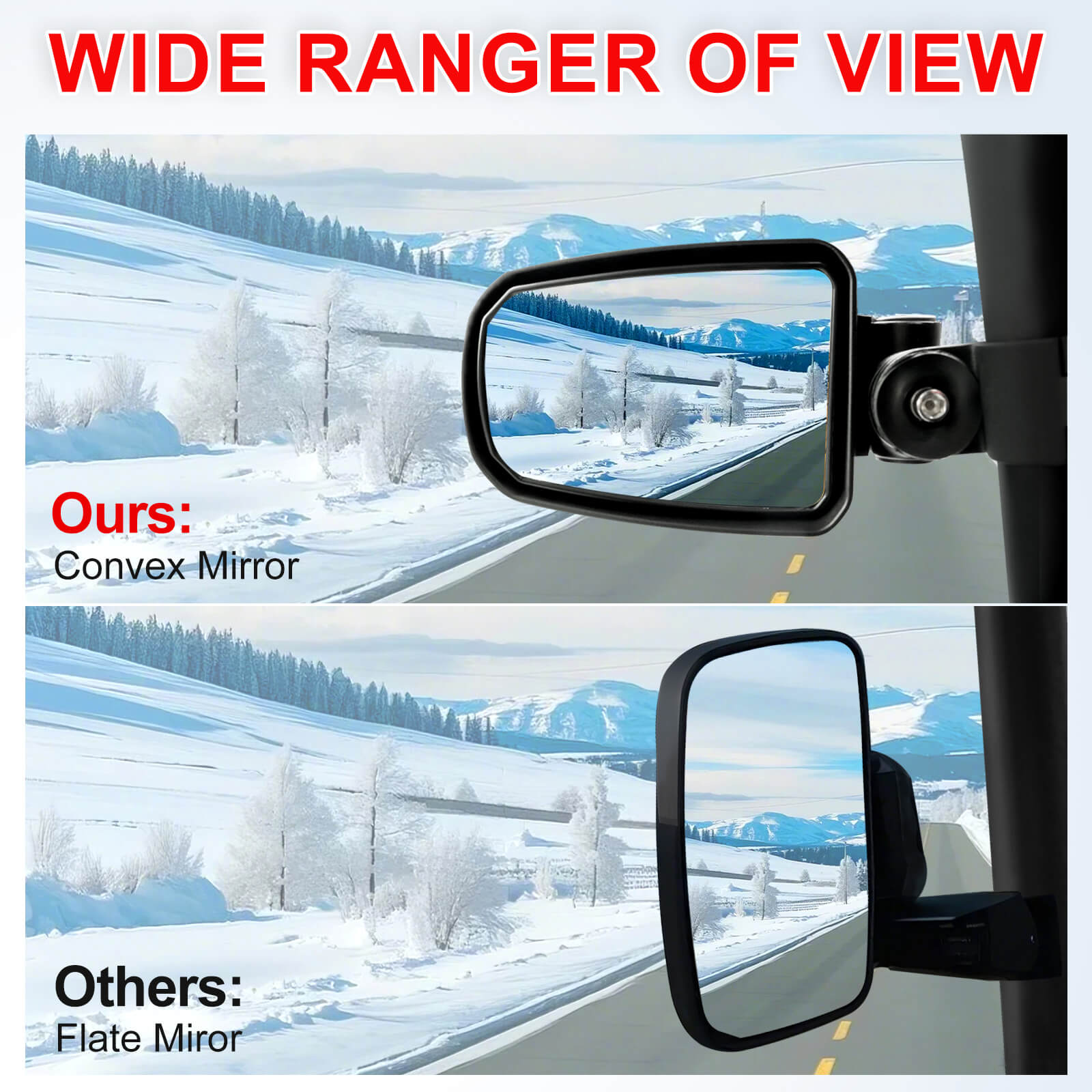 RZR convex mirror wide ranger of view