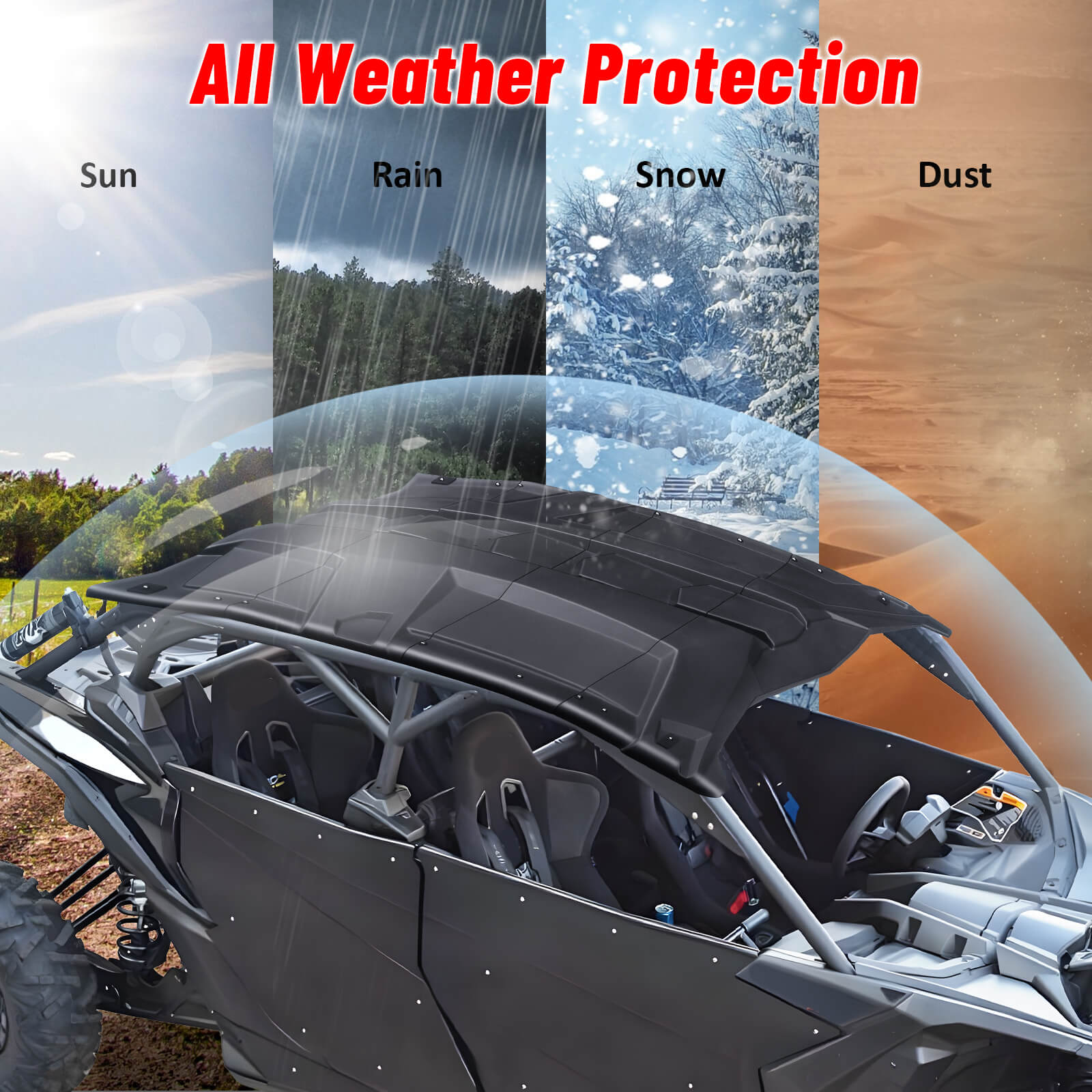 can-am x3 max plastic roof all weather protection