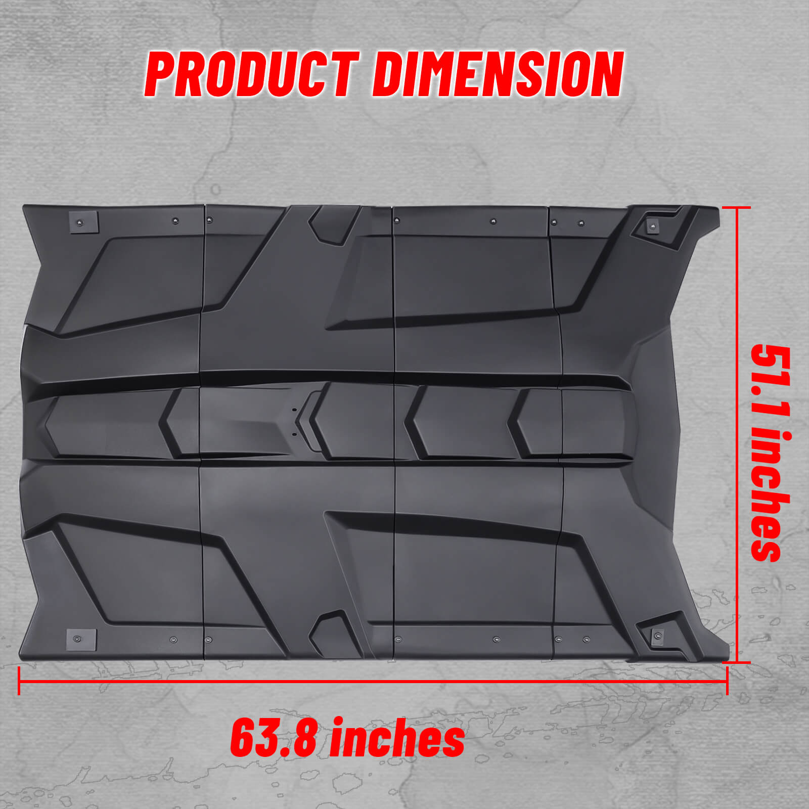 maverick x3 max plastic roof dimension