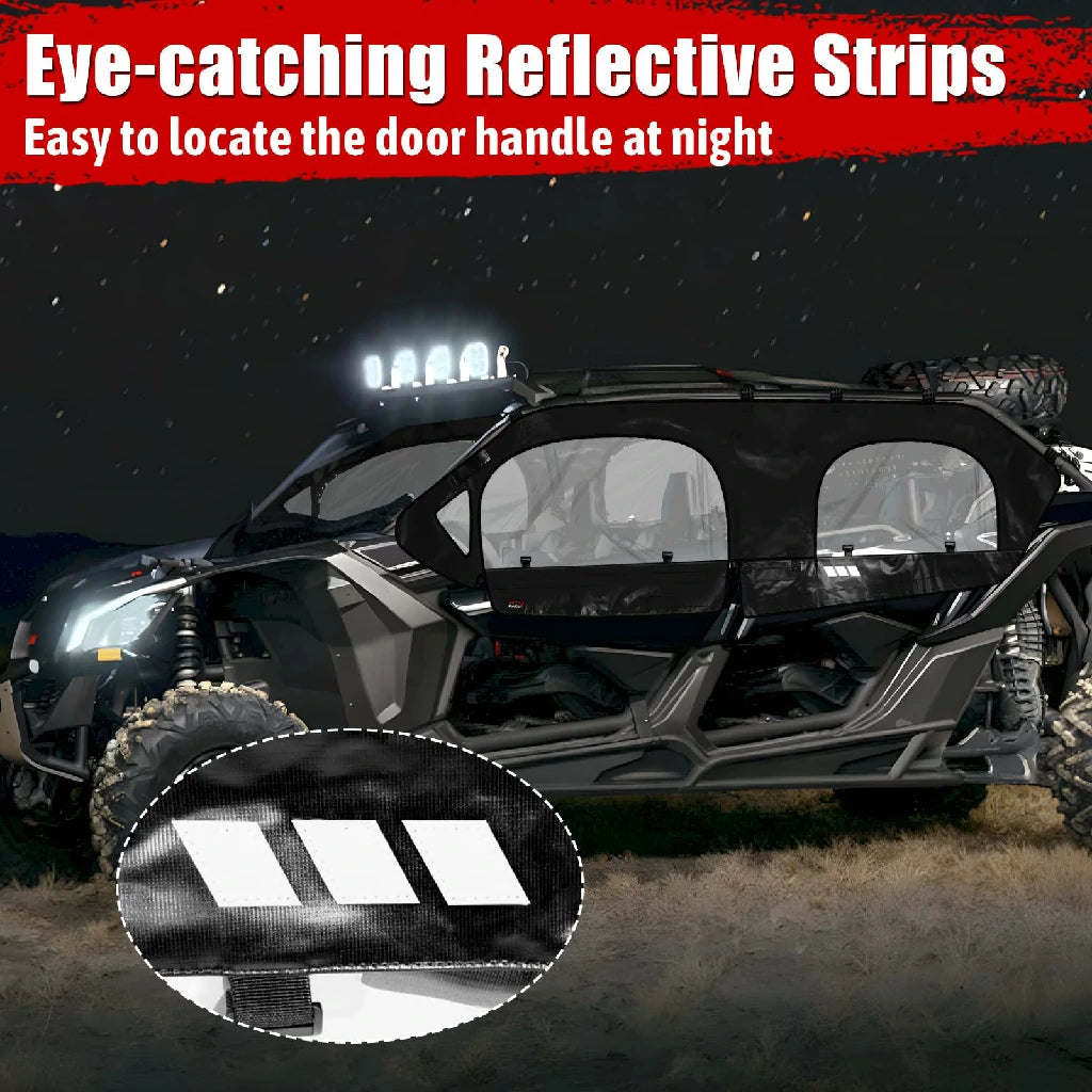 can am x3 max soft window eye-catching reflective strips view