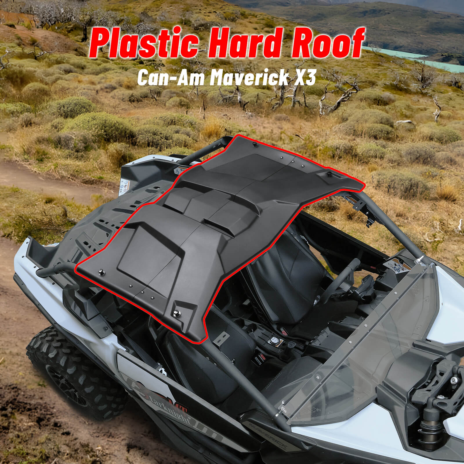 Can-am maverick x3 plastic hard roof view