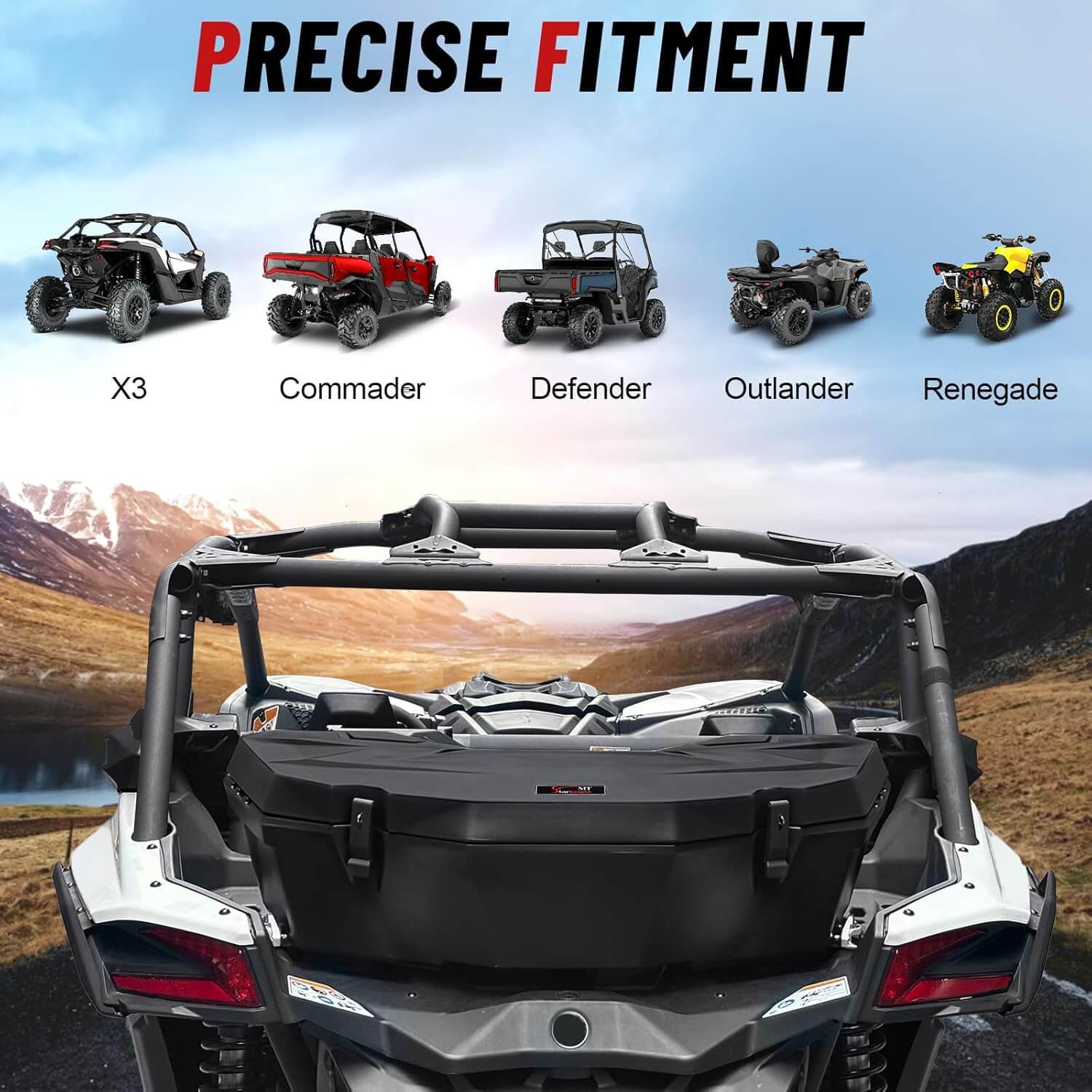 can-am rear cargo box fit X3, Commander, defender, etc