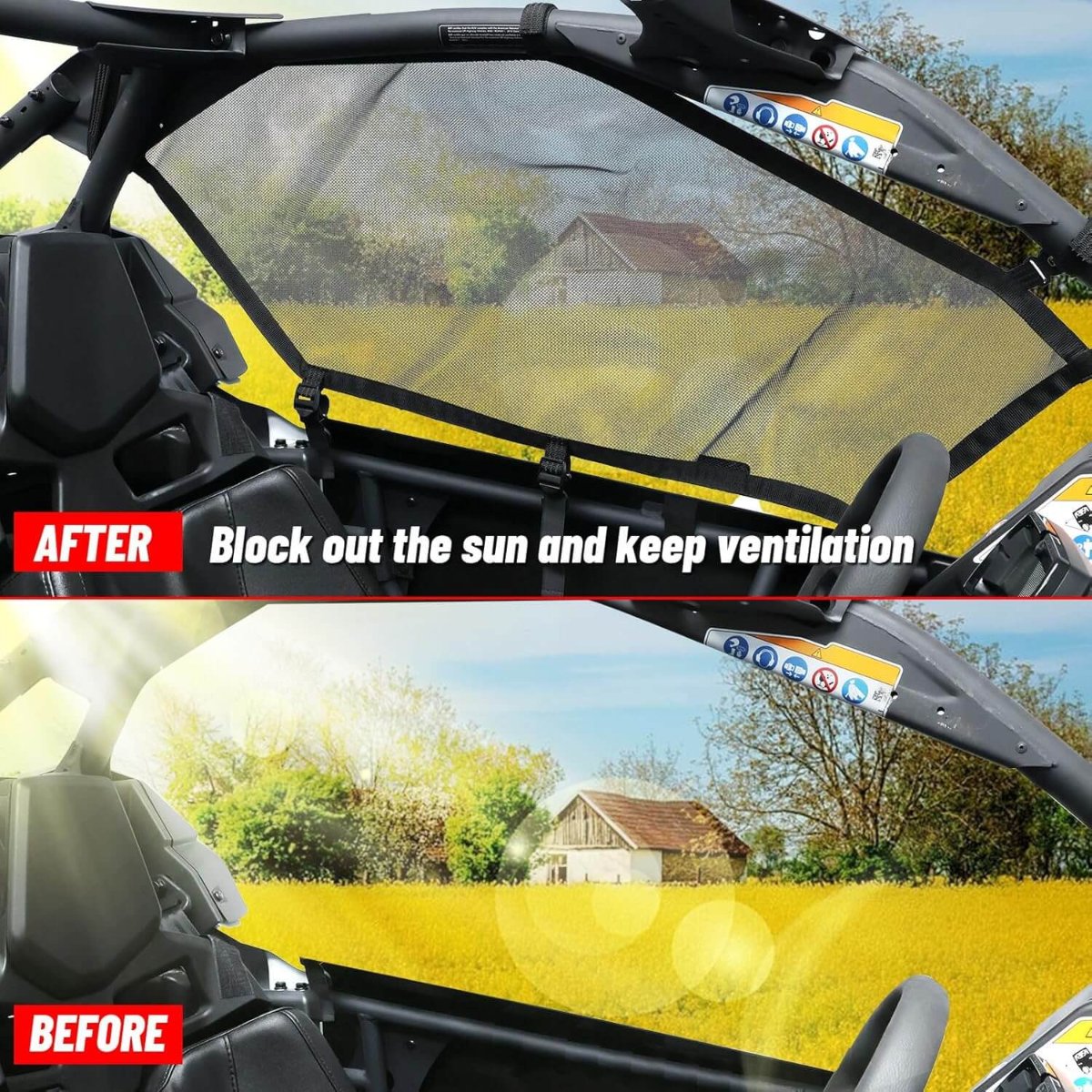 before and after effect install X3 side window net