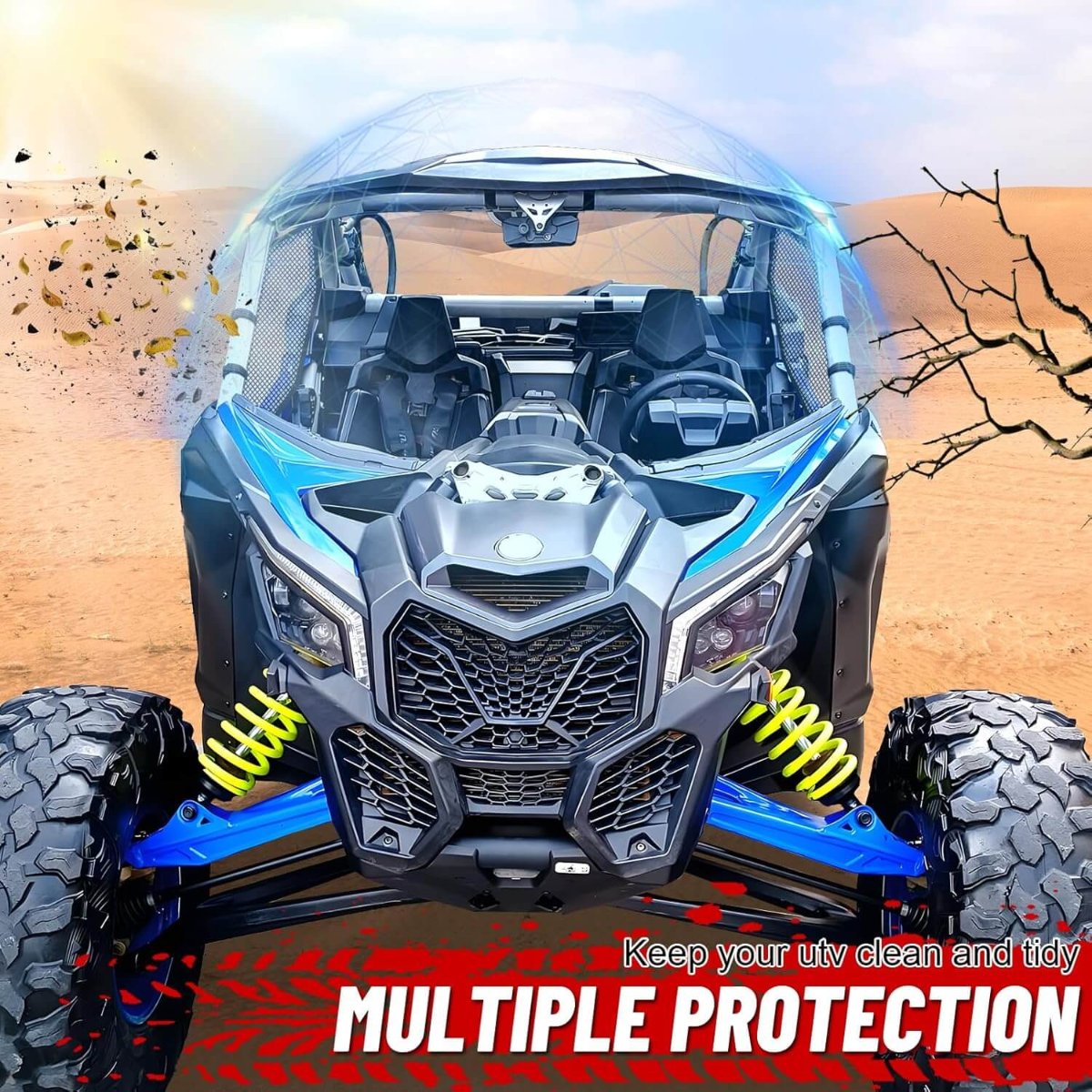 Can-am c3 side window net keep your utv clean