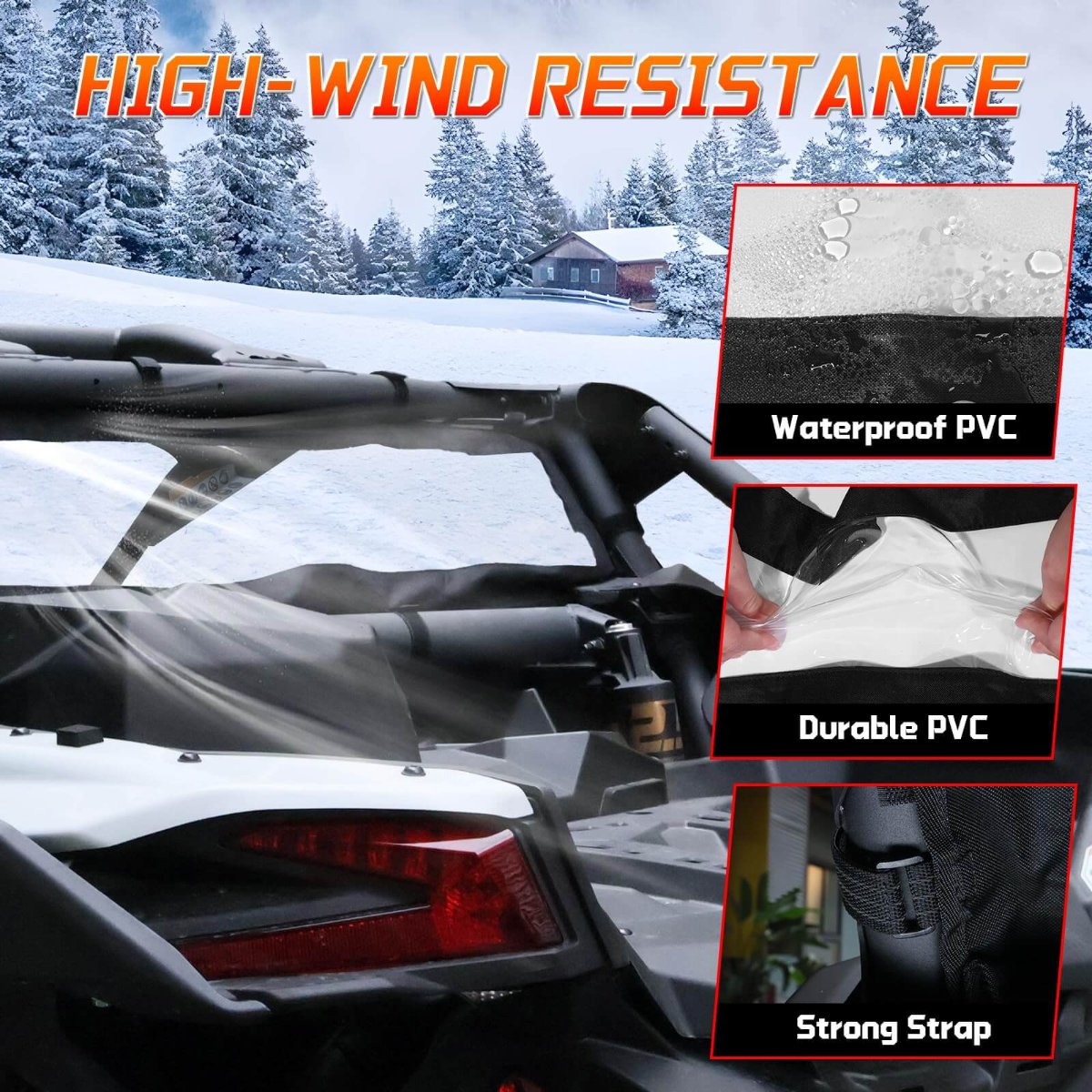 can am x3 soft windshield high-wind resistance 