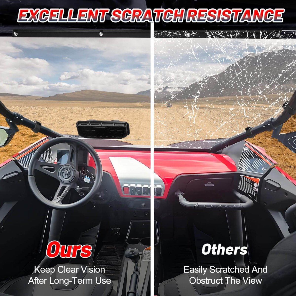 excellent scratch resistance of zforce 950 windshield