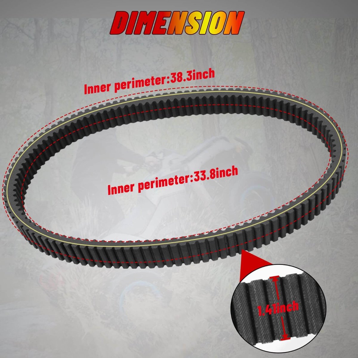 cfmoto ufore belt dimensions