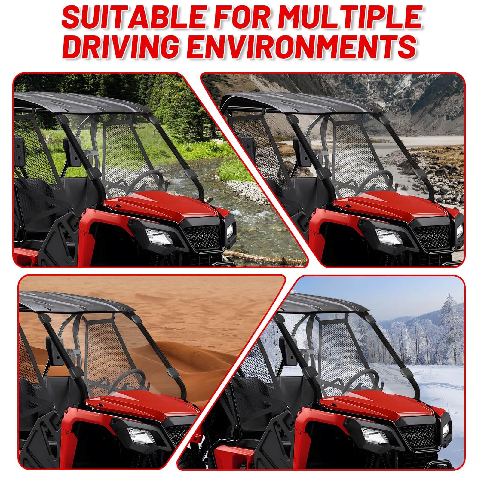 Honda Pioneer 500/520 Full Windshield