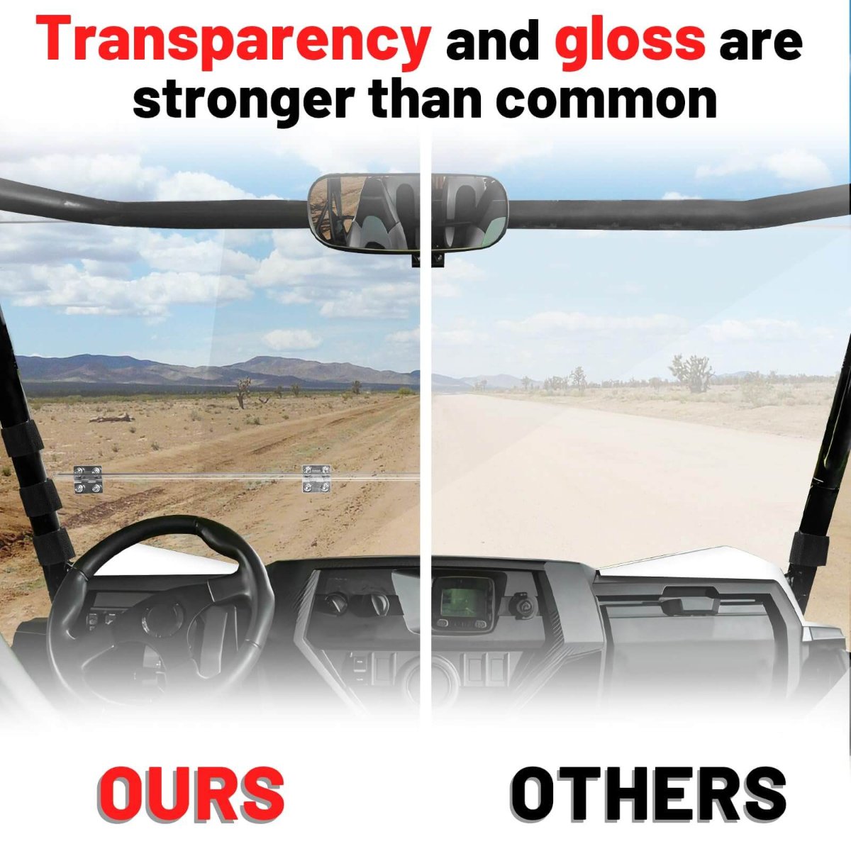 teryx filp windshield transparency compare