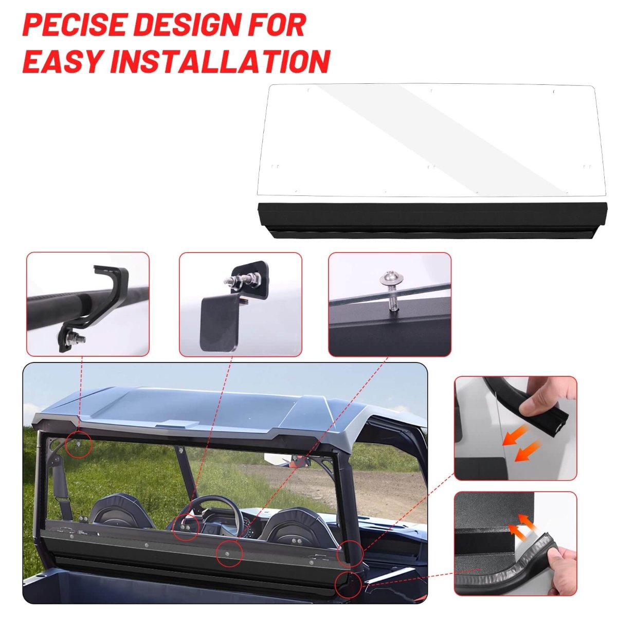 easy to install the polaris general 1000 windshield 