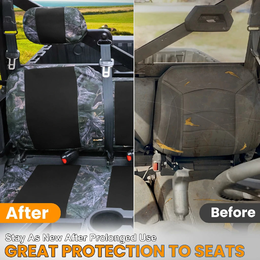 after install ranger camo seat cover,stay as new after prolonged use