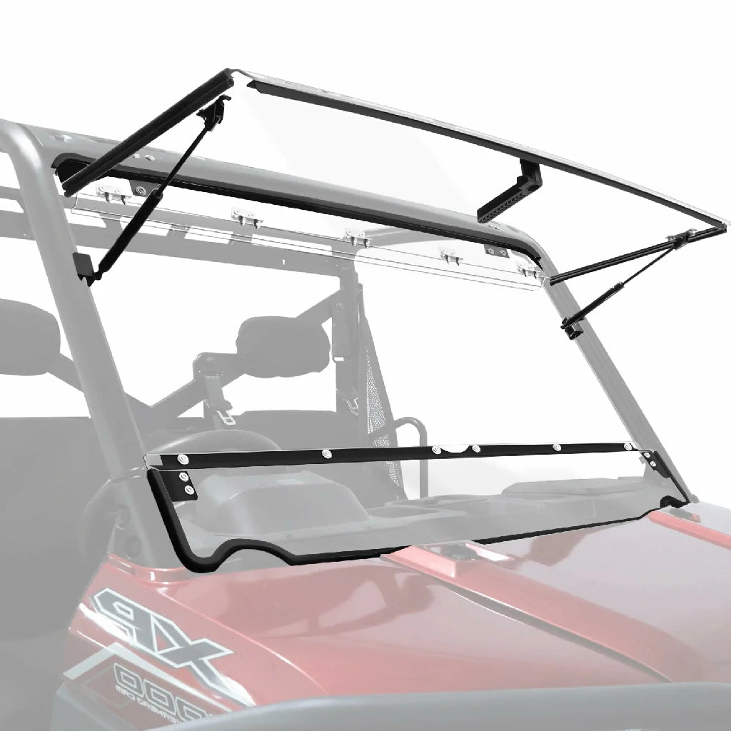 polaris ranger 1000 filp up windshield view