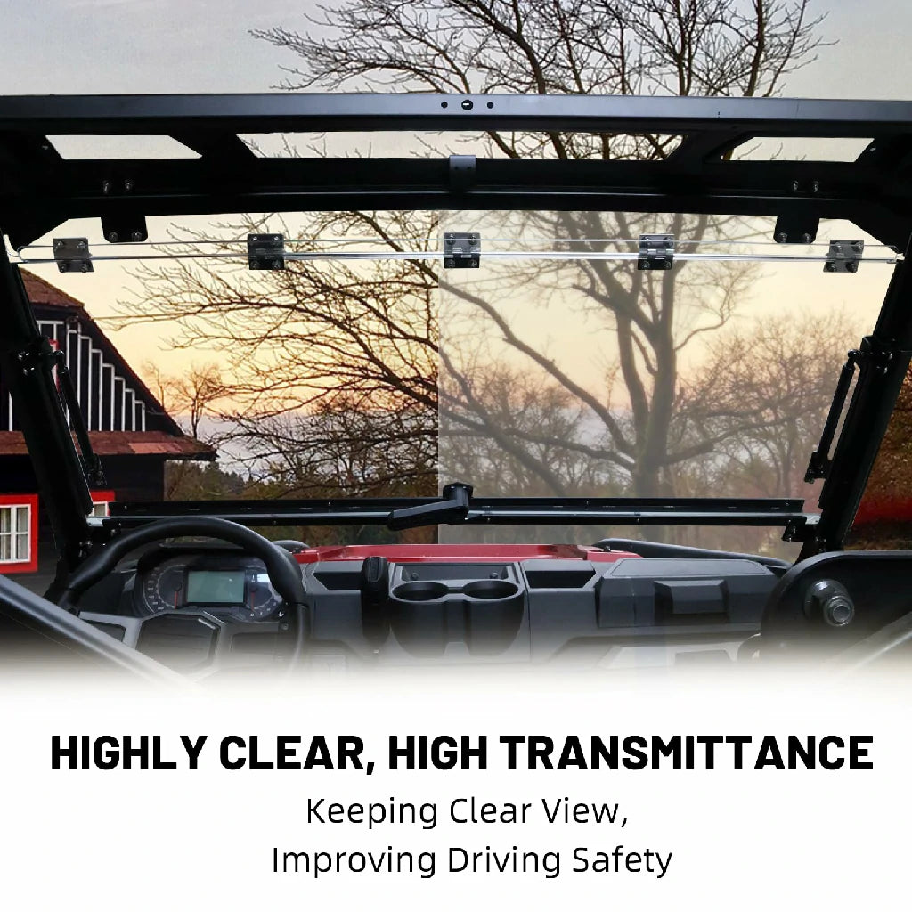 polaris ranger xp 1000 filp up windshield highly clear