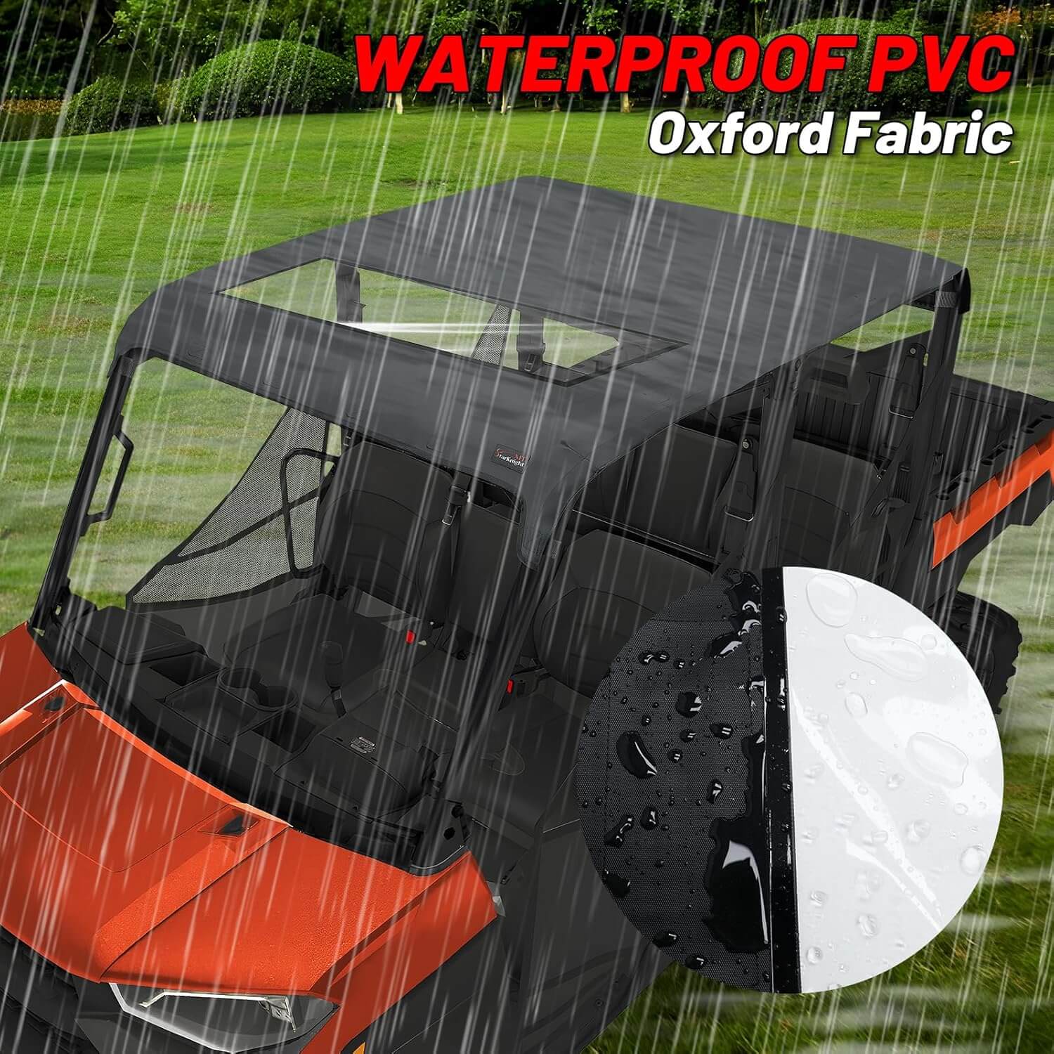 Polaris ranger crew soft roof made of waterptoof PVC 