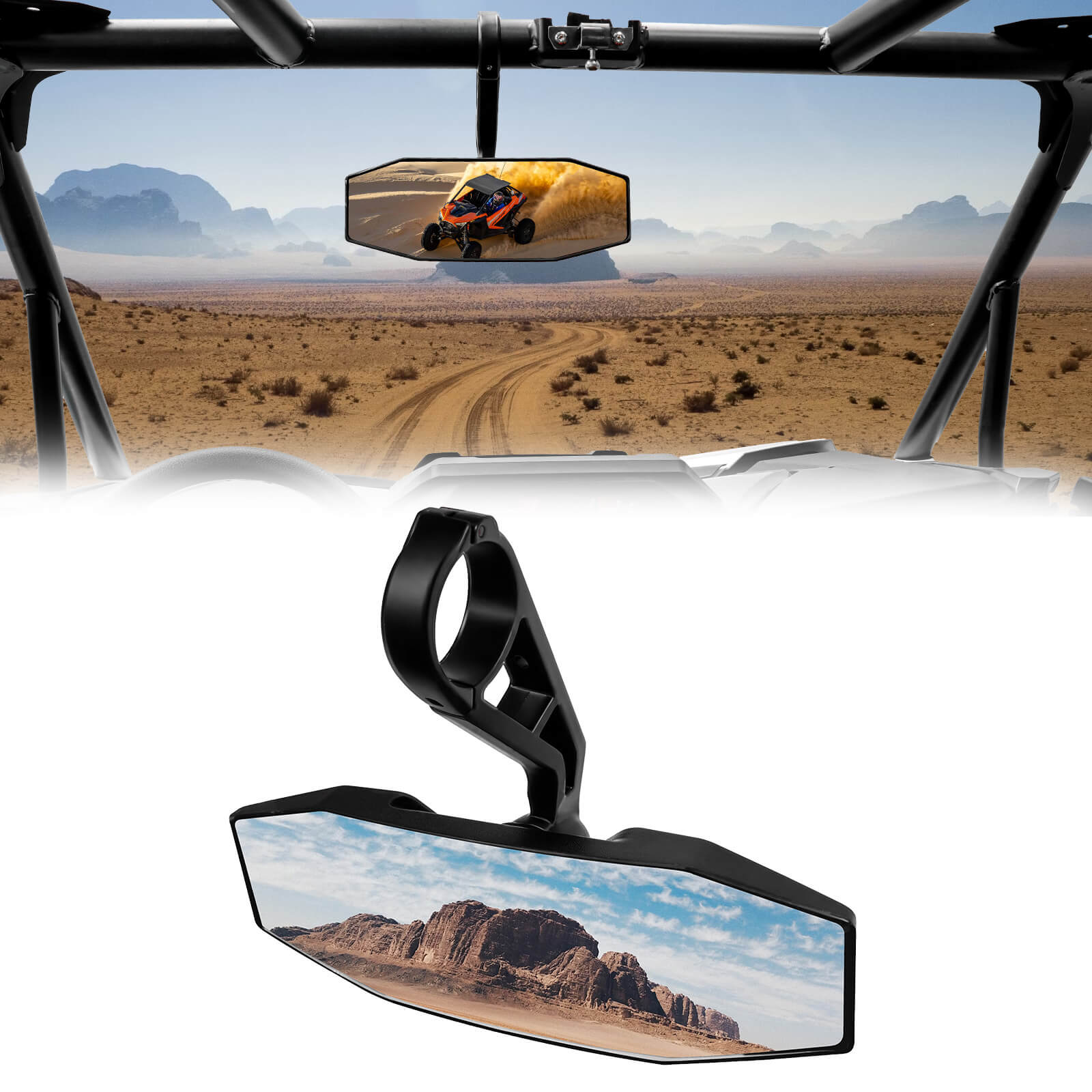 Starknightmt polaris rzr convex rear view mirror