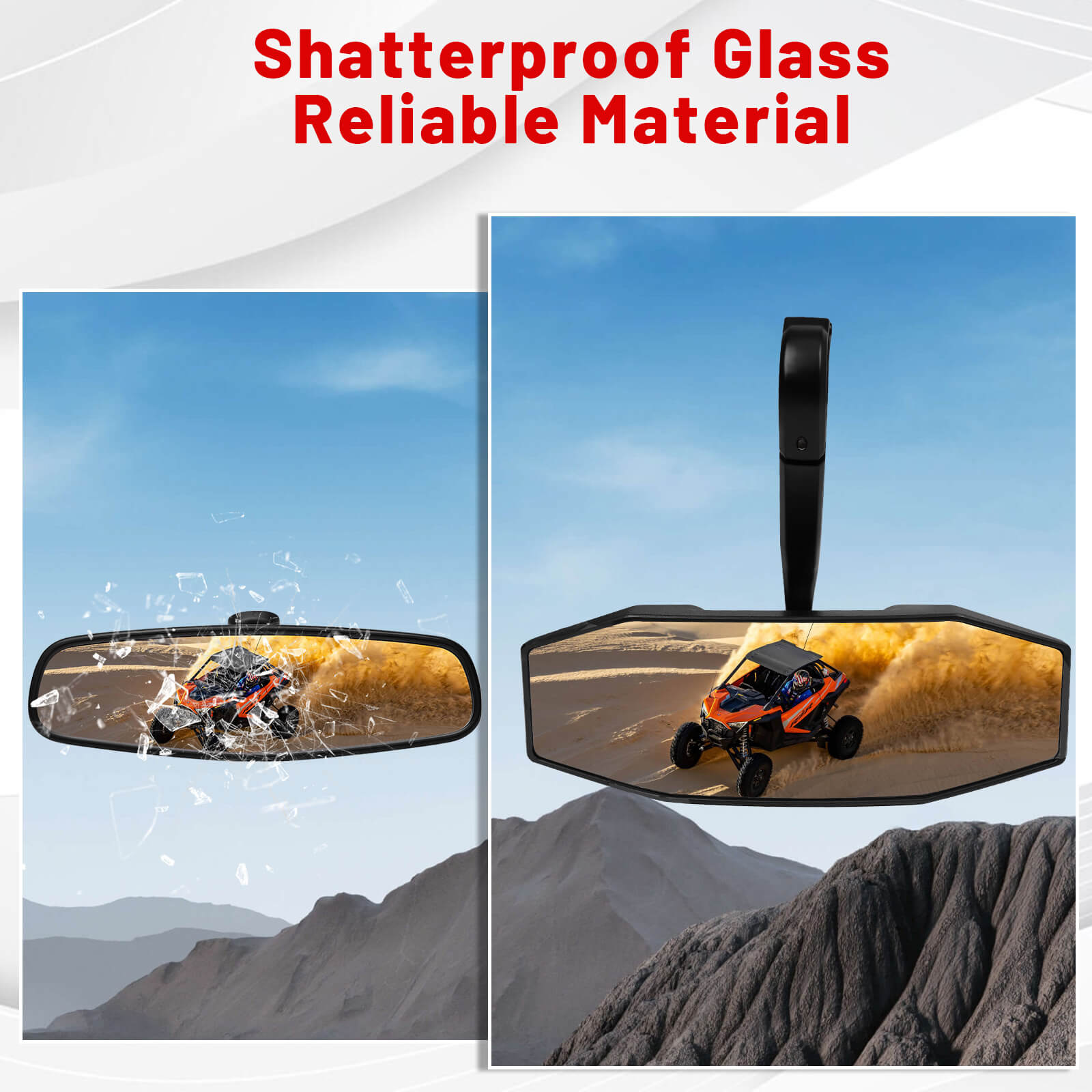 Polaris rzr shatterproof glass material