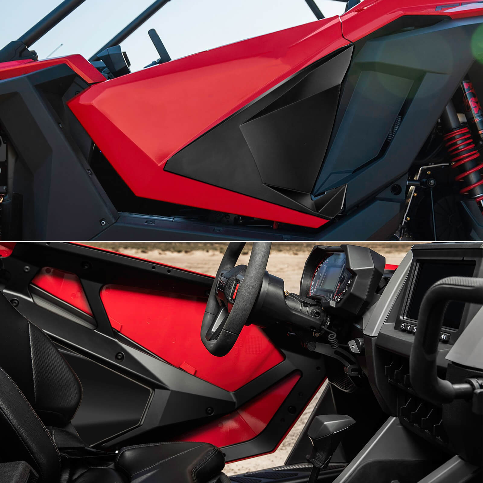 Outside  and inside effect install the polaris rzr pro lower door