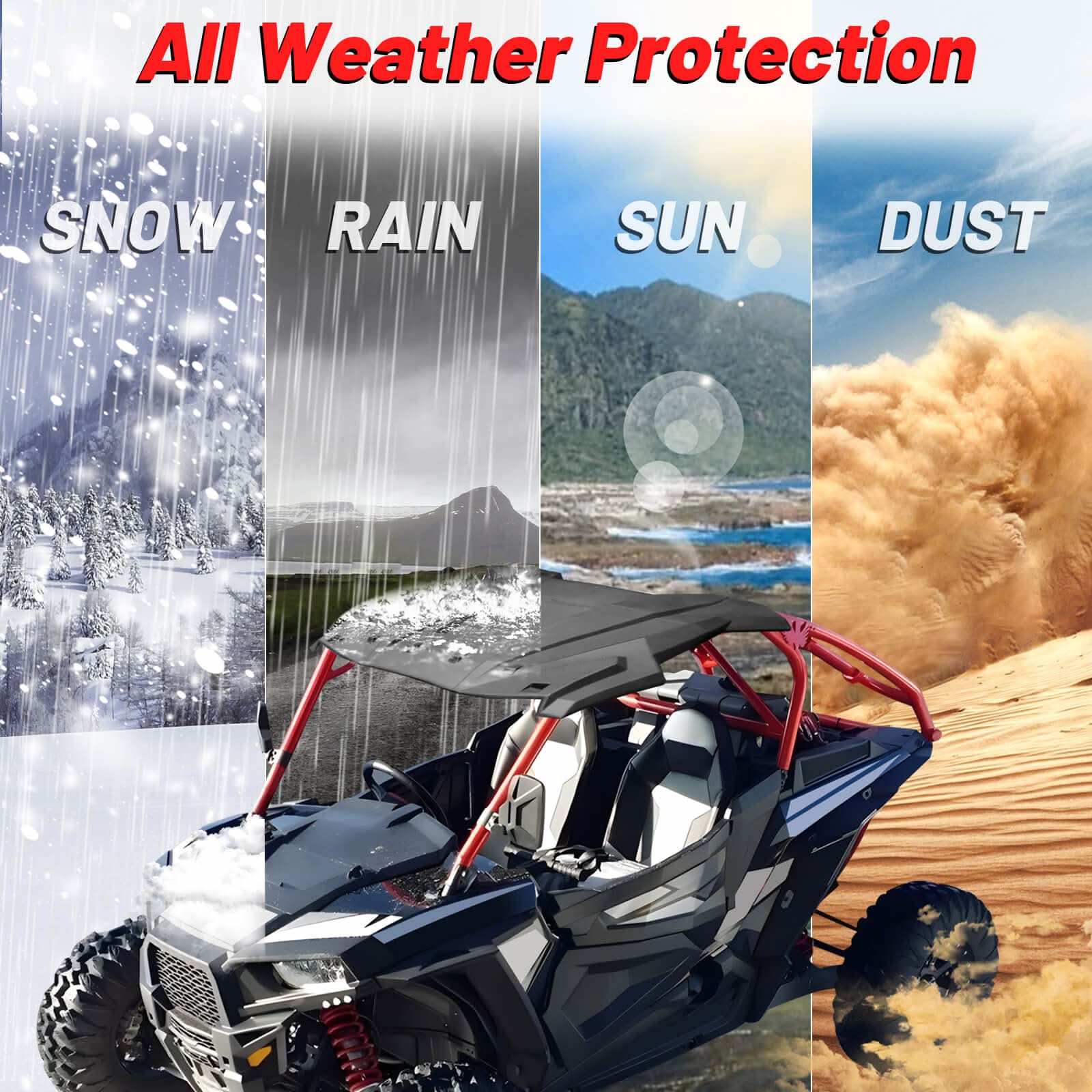 Polaris RZR Plastic roof all weather protection