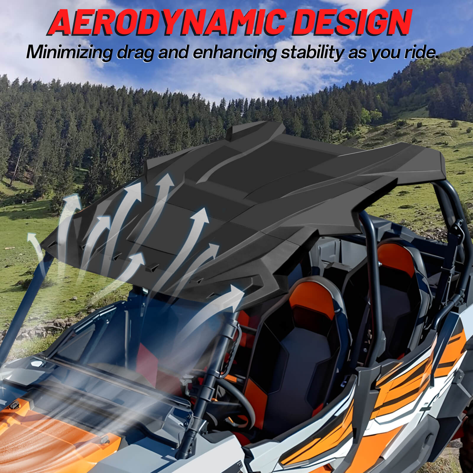 Aerodynamic Design of RZR xp 1000 4 seater plastic roof