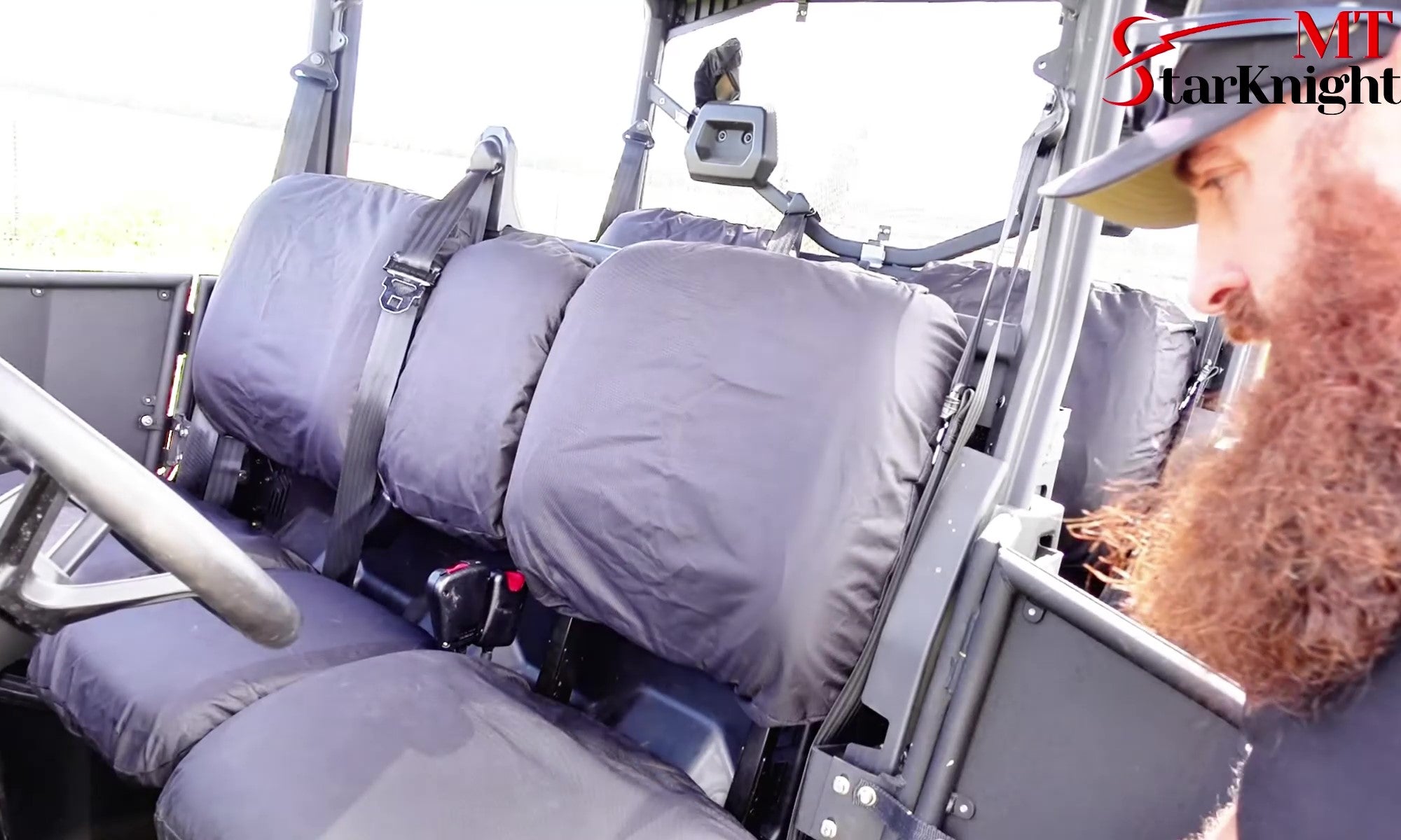 can-am defender black seat cover install video