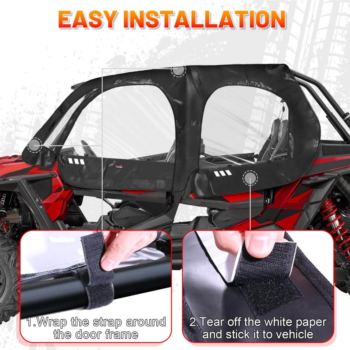 easy to install the polaris rzr 4 seater soft cab enclosure